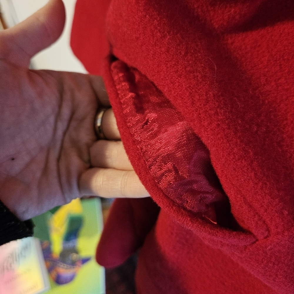 Vintage Wool & Cashmere Red Blazer By Mister Leonard - Picture 5 of 9